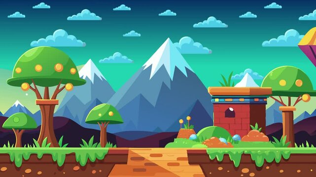 blank 2d game motion animation background video