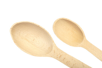 Wooden spoons isolated	
