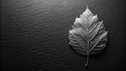 Silhouette leaf on black amoled wallpaper background