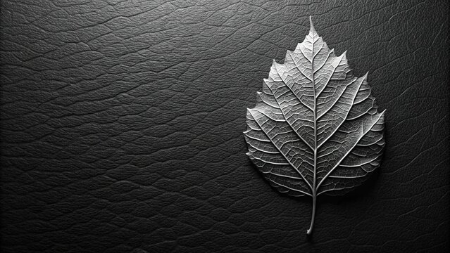 Silhouette leaf on black amoled wallpaper background