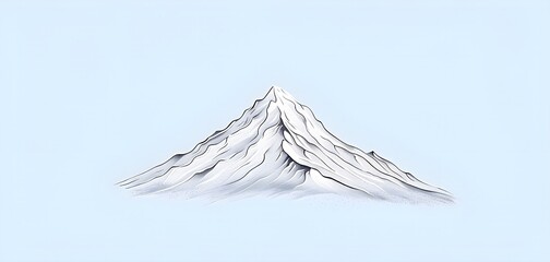 wallpaper illustration of a lone snow-covered mountain peak