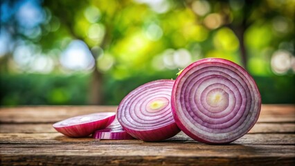 Layers of a sliced onion with blurred background, onion, vegetable, food, cooking, ingredient, healthy, fresh, eat, white, natural