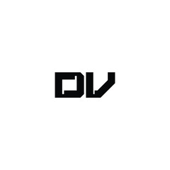 DV monogram logo design letter text name symbol monochrome logotype alphabet character simple logo