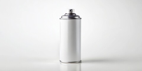 Adhesive spray can with white label on white background, adhesive, glue, spray, can, product, white, label, container, stick