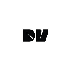 DV monogram logo design letter text name symbol monochrome logotype alphabet character simple logo