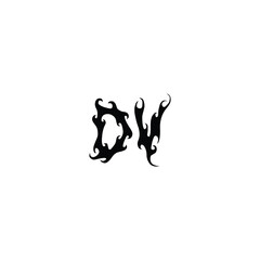 DV monogram logo design letter text name symbol monochrome logotype alphabet character simple logo