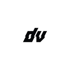 DV monogram logo design letter text name symbol monochrome logotype alphabet character simple logo