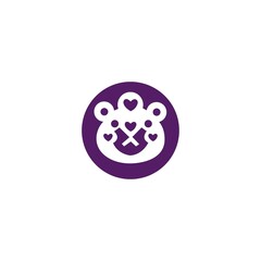 Happy cat vector logo design