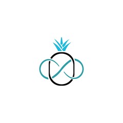 Pineapple vector logo template design