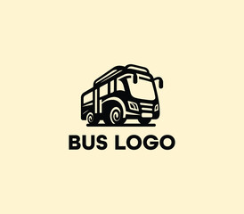 Bus logo design. Travel bus template. Tour transport public transportation service. Bus logo abstract