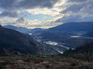 Obraz premium Beautiful Hiking Trial Ådnanipa Arna Bergen Norway