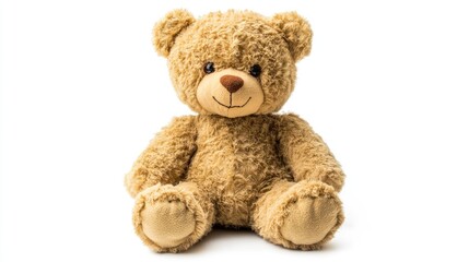 Enjoy a nostalgic journey with this vintage teddy bear Isolated on a white background this classic plush toy radiates timeless charm ideal for sentimental decor and designs