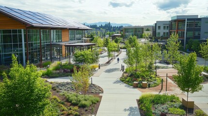 Green infrastructure projects often incorporate renewable energy elements.