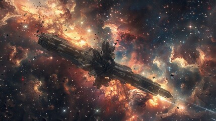 Futuristic Space Telescope in Cosmic Surroundings