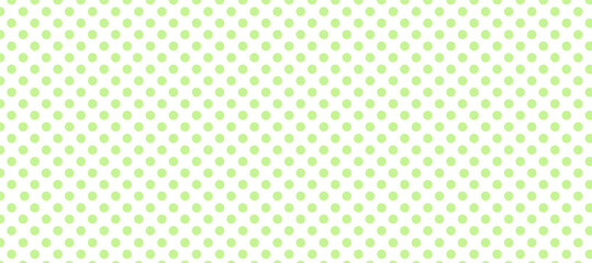 Seamless pattern with green dots in white background