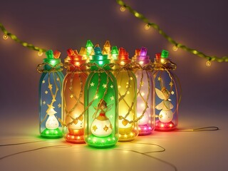 Fototapeta premium golden christmas ball,golden christmas baubles,christmas tree decoration,santa claus doll,christmas tree toy,christmas lights in the night,magic fairy with wand,chinese new year celebrchinese new year