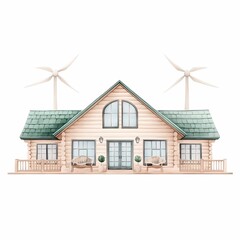 Obraz premium Eco-Friendly Smart Office Building Design Concept