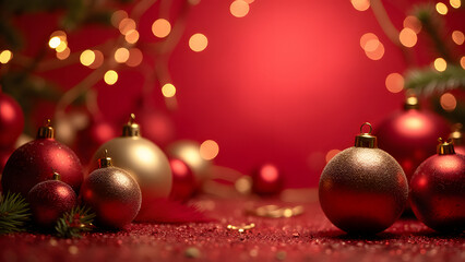 Red and gold decorations mark Christmas parties at the end of each year in a festive celebration atmosphere.
