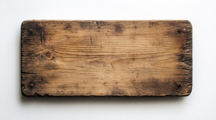 Rustic charm Wooden sign featuring vintage aesthetics set against a pristine white background