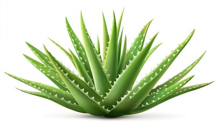 Aloe vera plant isolated on a white background
