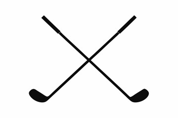 golf club icon, golf stick silhouette vector, Sport symbol, Golfing logo.
