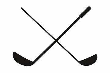 golf club icon, golf stick silhouette vector, Sport symbol, Golfing logo.
