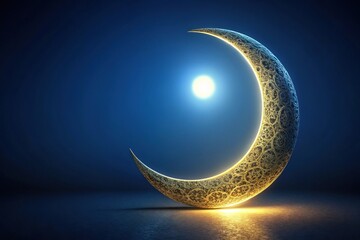 Symbolic representation of moon sightings during Ramadan marking the beginning and end of the holy month Silhouette