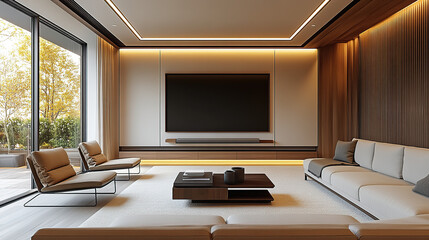Modern building living room