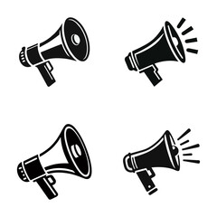 Megaphone logo icon design illustration