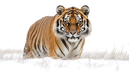 Obraz premium Intense Gaze of a Tiger in Natural Habitat