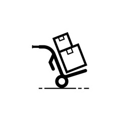 push cart icon . delivery icon vector illustration template