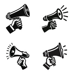 Megaphone logo icon design illustration