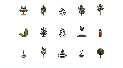 Obraz premium Closeup of various green leaves and plants showcasing nature s lush and thriving ecosystem