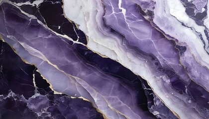 Obraz premium Dark Purple Marble Surface with Lavender Veins