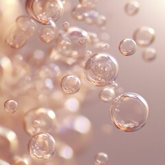 Abstract bubbles background with soft light