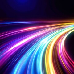 Obraz premium Abstract colorful light trail background with motion