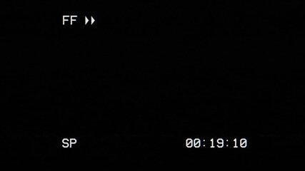 FF FAST FORWARD - VHS Playback Screen Overlay with Timecode HD Size