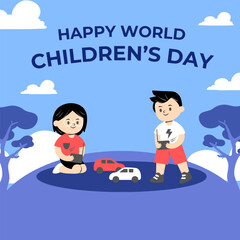 Happy Children's day, a greeting illustration 