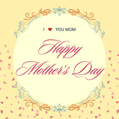 Obraz premium Happy Mother's day, a greeting illustration 