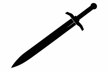 Sword silhouette, Ancient sword icon, Sword icon vector