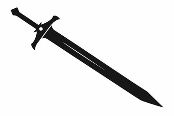 Sword silhouette, Ancient sword icon, Sword icon vector
