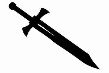 Sword silhouette, Ancient sword icon, Sword icon vector