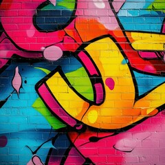 Abstract graffiti wall background with vibrant colors