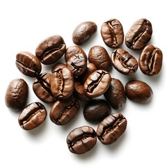 Coffee beans isolated on white background