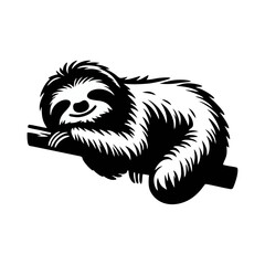 Obraz premium Sloth sleep logo icon design illustration