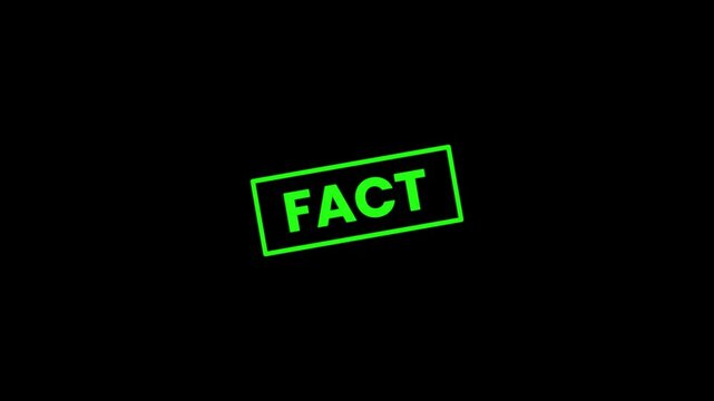 Fact stamp on transparent background