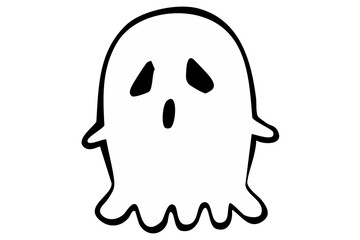 ハロウィンのおばけイラスト04