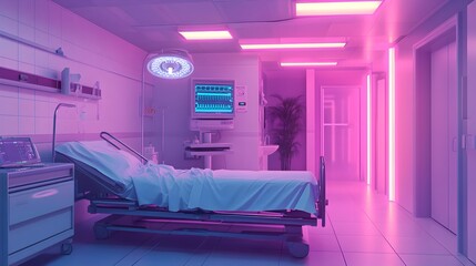 Soothing Surgical Sanctuary Calming Geometric Visuals for Medical Procedures