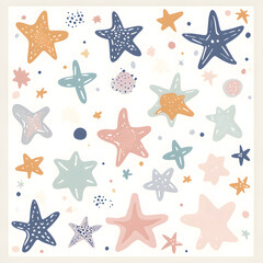 Geometric and Organic Doodle Tile and Carpet Designs with White Borders | Hand-drawn, Abstract, Floral, and Symmetrical Patterns in Soft Pastel and Earth Tones