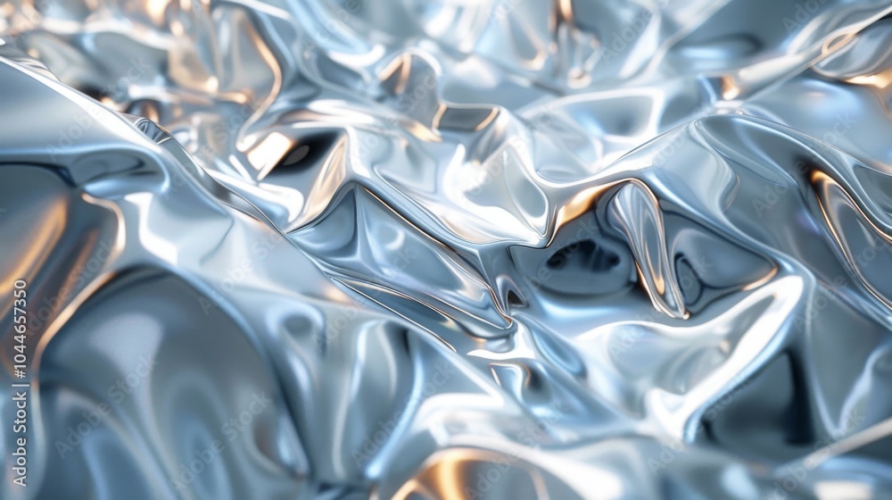 Wall mural 3d render of abstract art with surreal 3d organic ball in curve wavy smooth and soft bio forms in ma
